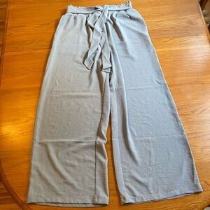 Light Blue Wide-Leg Pants